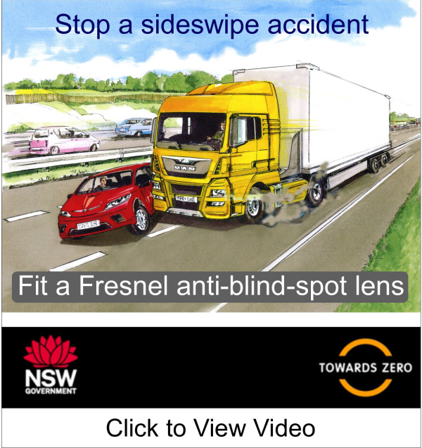 Fresnel Mirrors help prevent vehicle blind spots